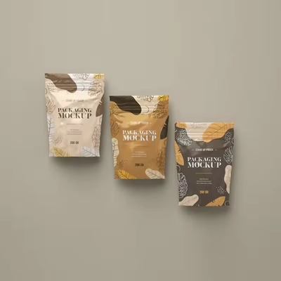 Перезамыкаемая упаковка для пищевых продуктов Stand Up Pouch Matt Surface Zipper Bag With Valve Foil Ziplock Coffee Bag