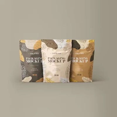 Перезамыкаемая упаковка для пищевых продуктов Stand Up Pouch Matt Surface Zipper Bag With Valve Foil Ziplock Coffee Bag