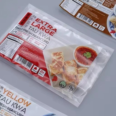 Заказ печатная упаковка пищевых продуктов Торба с трехсторонним уплотнителем Торба нейлоновая упаковка Замороженная упаковка для пищи из пельмени Морские продукты креветки