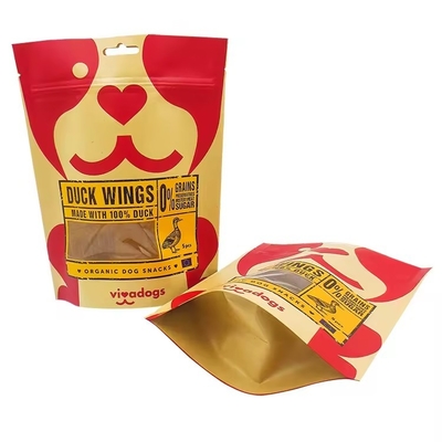 Торба для упаковки пищевых продуктов на заказ Kraft Paper Gravure Printing Zipper Top Stand Up Pouch Bag с прозрачным окном