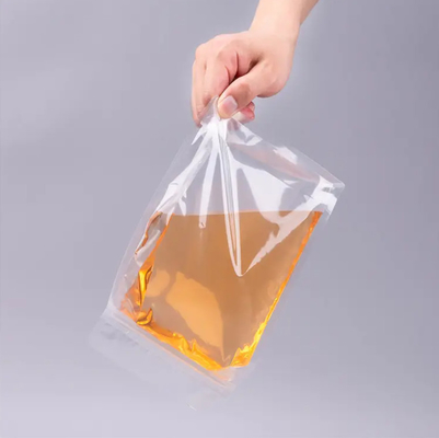 На заказ Плоское нижнее восьмистороннее уплотнение Прозрачное прозрачное Zip Lock Сухофрукты Пищевые продукты Рисовая упаковка Пластиковый подъемный мешок