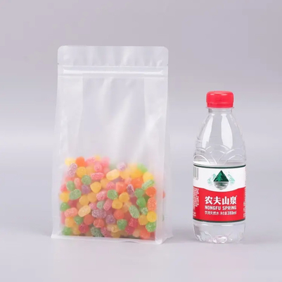 На заказ Плоское нижнее восьмистороннее уплотнение Прозрачное прозрачное Zip Lock Сухофрукты Пищевые продукты Рисовая упаковка Пластиковый подъемный мешок