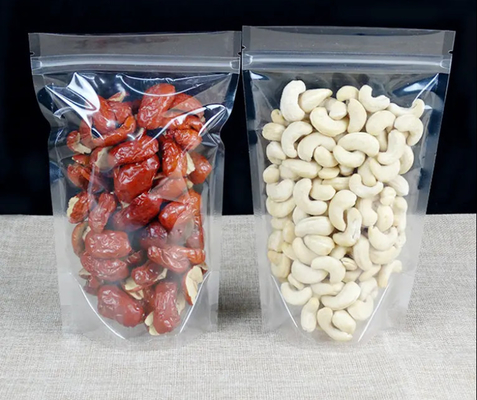 ПЭТ Прозрачный Zip Lock Пластиковые пакеты Mylar Bag Ziplock Стоять Пищевые Специи Порошок упаковки