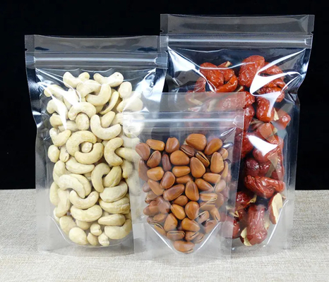 ПЭТ Прозрачный Zip Lock Пластиковые пакеты Mylar Bag Ziplock Стоять Пищевые Специи Порошок упаковки