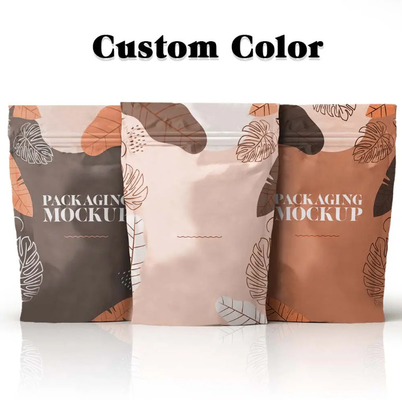 Устойчивый к влаге запах чипсы печенье закуска пищевая сумка Kraft Paper Stand Up Zip Lock Pouch For Coffee Packaging Bag