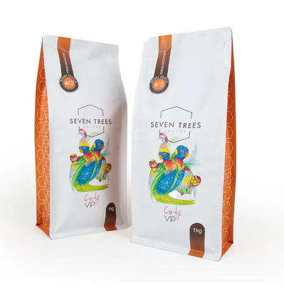 Customized LOGO Printing Flat Bottom Pouch Gusset Eight Side Seal Pet Food Bag Rice Cookie Dry Goods Food Plastic Bag For Coffee Продукты питания для домашних животных Продукты питания для домашних животных