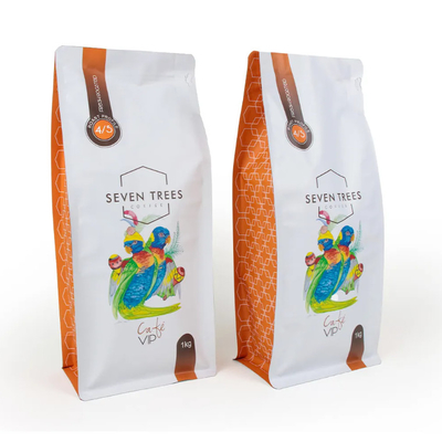 Customized LOGO Printing Flat Bottom Pouch Gusset Eight Side Seal Pet Food Bag Rice Cookie Dry Goods Food Plastic Bag For Coffee Продукты питания для домашних животных Продукты питания для домашних животных