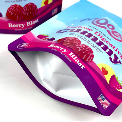 Напечатанный на заказ влагостойкий Mylar Stand-Up Pouch Запечатанный рюкзак с резьбой для сладкого чая Подарочная упаковка орехов