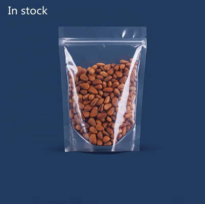 Пищевые Ziplock Прозрачный настройка печать Стоять вверх Pouch Zip Lock упаковка Пластиковый прозрачный пакет с молнией