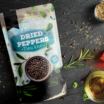 Пакет для упаковки специй Пластиковая упаковка Приправы Паприка Продовольственная упаковка Пакет с запечатанной резьбой