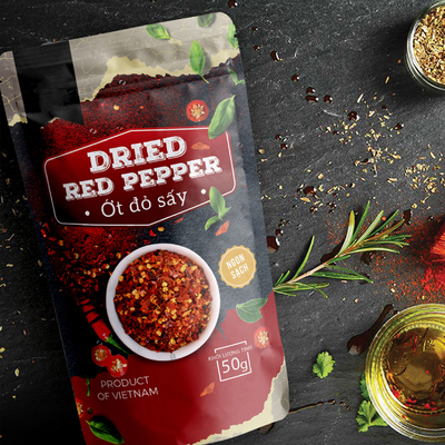 Пакет для упаковки специй Пластиковая упаковка Приправы Паприка Продовольственная упаковка Пакет с запечатанной резьбой