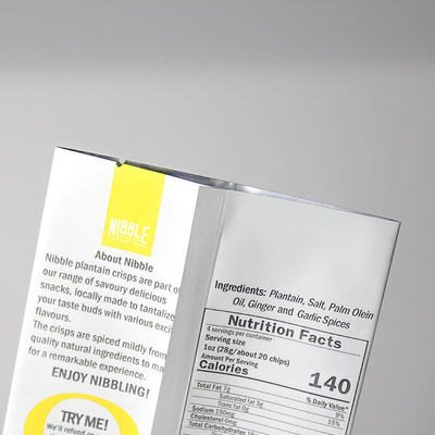 Цифровая печать на заказ Печатный полиэтиленовый мешок из алюминиевой фольги Кофейная закуска Трехсторонний запечатанный мешок Плоский мешок Задний запечатанный мешок