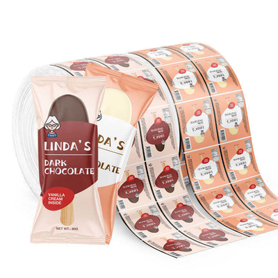 Пользовательская печать пищевой упаковки из пластиковой рулонной пленки, упаковка для мороженого, ламинированная рулонная пленка из алюминиевой фольги