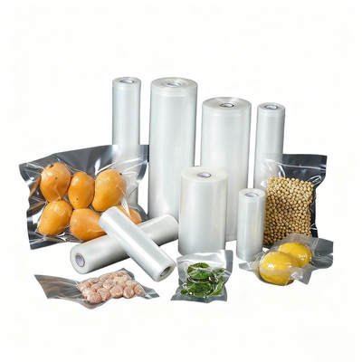 Заказ напечатанный оптовый прозрачный нейлоновый вакуумный пакет односторонний прозрачный пакет для мяса или овощей
