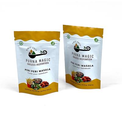Напечатанный на заказ Stand-Up Ziplock Pouch для упаковки продуктов питания для закусок Конфеты порошок орехи Сухие специи порошки Сахар