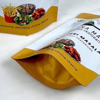 Напечатанный на заказ Stand-Up Ziplock Pouch для упаковки продуктов питания для закусок Конфеты порошок орехи Сухие специи порошки Сахар