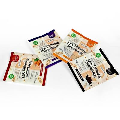 Recyclable Custom Food Packaging Bag PET PE Laminated Plastic Three-Side Seal Bag Plastic Packaging Snack Bags