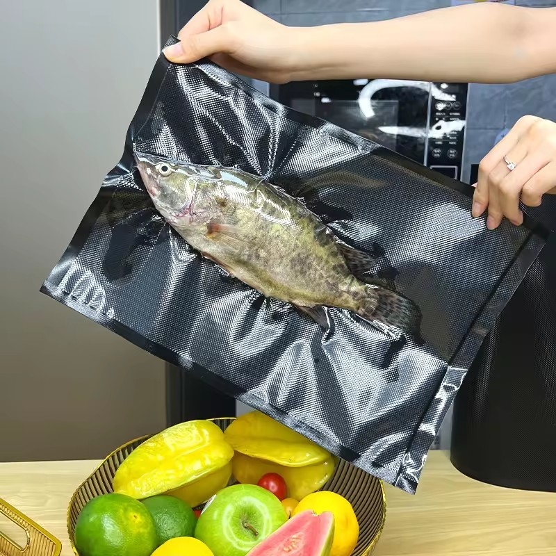 Вакуумные пакеты с текстурой и рельефными продуктами питания вакуумные пакеты для уплотнения прозрачные/черные вакуумные пакеты
