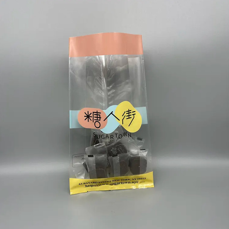 Настройка заднего уплотнения Pouch Clear Side Gusset Quad Seal Stand Up Food Nut Snack Candy Eight Side Seal Прозрачная пластиковая сумка