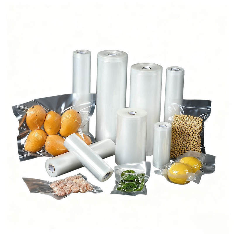Заказ напечатанный оптовый прозрачный нейлоновый вакуумный пакет односторонний прозрачный пакет для мяса или овощей